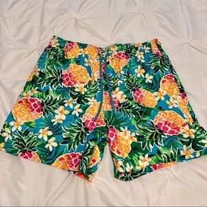 Men’s Swim Trunks Pineapples Size M